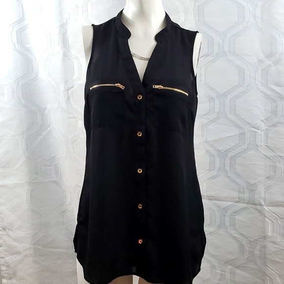 Guess Black Tunic Style Shirt Size Small - Picture 1 of 6